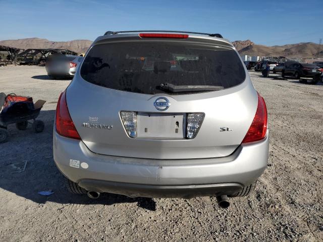 JN8AZ08T44W213808 - 2004 NISSAN MURANO SL SILVER photo 6