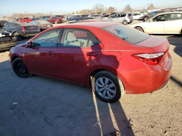 2T1BURHE7GC702091 - 2016 TOYOTA COROLLA L RED photo 2