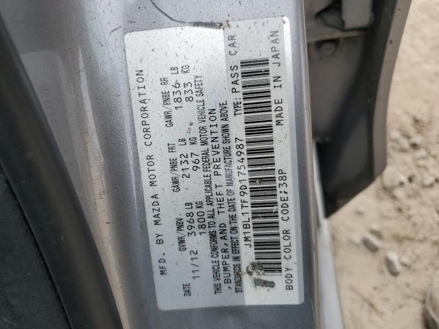 JM1BL1TF9D1754987 - 2013 MAZDA 3 I SILVER photo 13