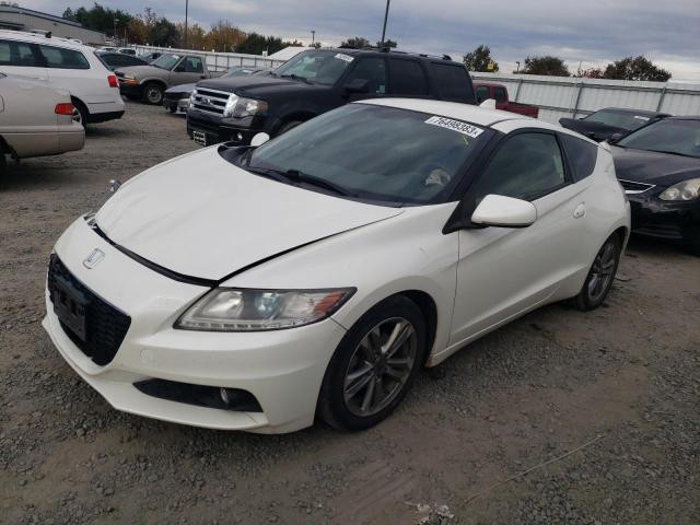 JHMZF1C62DS001610 - 2013 HONDA CR-Z EX WHITE photo 1