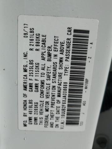 19UUB2F6XJA008669 - 2018 ACURA TLX TECH+A WHITE photo 13