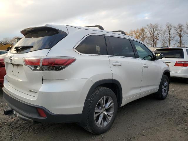 5TDJKRFH9FS114939 - 2015 TOYOTA HIGHLANDER XLE 白色 照片 3