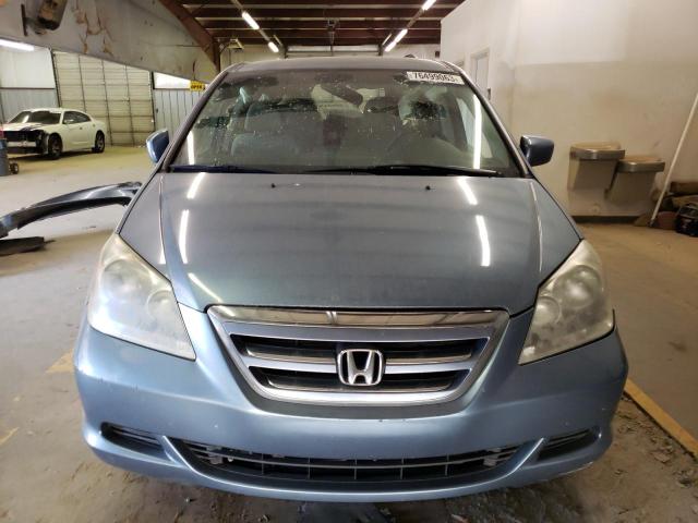 5FNRL38467B072968 - 2007 HONDA ODYSSEY EX BLUE photo 5