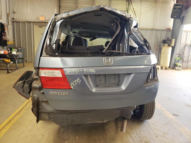 5FNRL38467B072968 - 2007 HONDA ODYSSEY EX BLUE photo 6