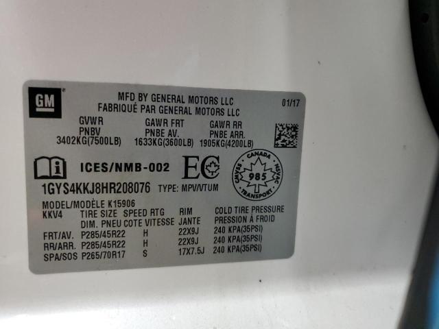 1GYS4KKJ8HR208076 - 2017 CADILLAC ESCALADE ESV PLATINUM Ağ foto 14