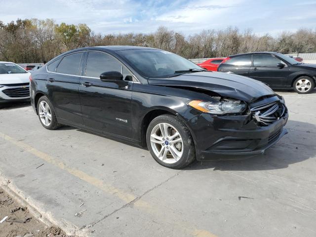 3FA6P0LU7JR138095 - 2018 FORD FUSION SE HYBRID BLACK photo 4