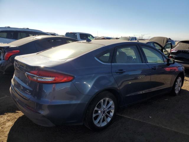 3FA6P0LU1KR104400 - 2019 FORD FUSION SE BLUE photo 3