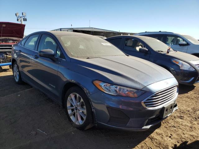 3FA6P0LU1KR104400 - 2019 FORD FUSION SE BLUE photo 4