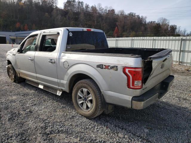 1FTEW1EP9GKF86647 - 2016 FORD F150 SUPERCREW SILVER photo 2