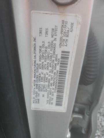 5TEGN92N24Z312548 - 2004 TOYOTA TACOMA DOUBLE CAB PRERUNNER GRAY photo 12