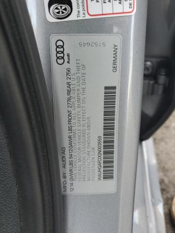 WAUHGAFC0GN003559 - 2016 AUDI A6 PRESTIGE ვერცხლისფერი ფოტო 12