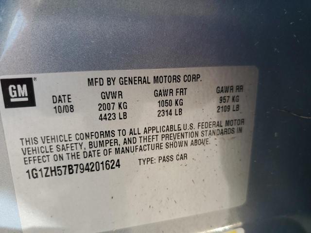 1G1ZH57B794201624 - 2009 CHEVROLET MALIBU 1LT Mavi foto 12