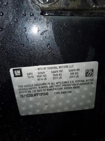 1G11C5SL4FF191548 - 2015 CHEVROLET MALIBU 1LT 黑色 照片 12