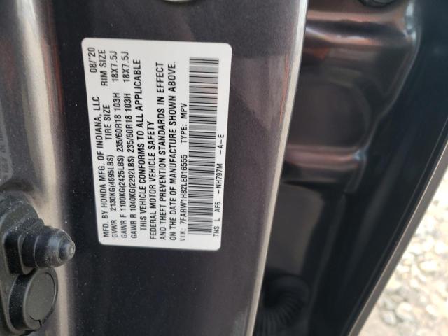 7FARW1H82LE016555 - 2020 HONDA CR-V EXL GRAY photo 12