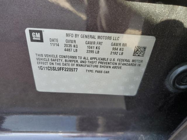 1G11C5SL9FF220977 - 2015 CHEVROLET MALIBU 1LT Күлгін фото 12