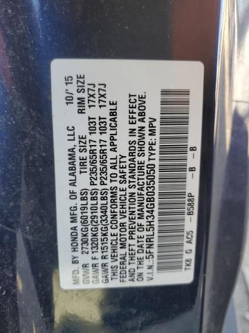 5FNRL5H34GB035050 - 2016 HONDA ODYSSEY SE BLUE photo 13