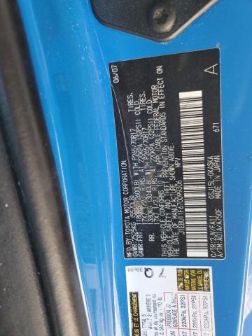 JTEBU11F670099306 - 2007 TOYOTA FJ CRUISER BLUE photo 14