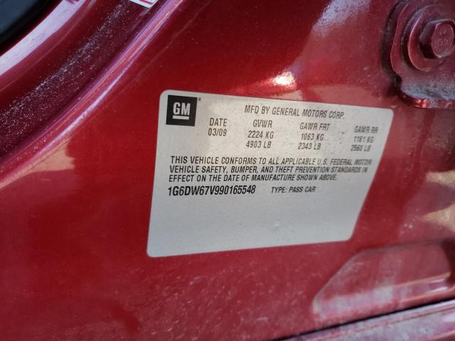 1G6DW67V990165548 - 2009 CADILLAC STS RED photo 12