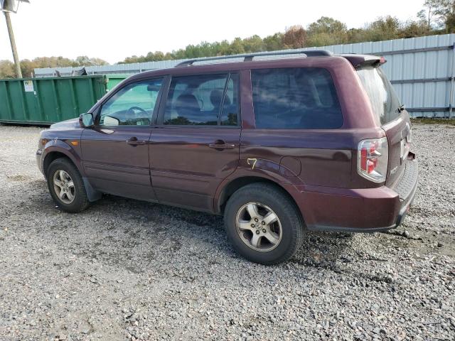 5FNYF28517B042864 - 2007 HONDA PILOT EXL BURGUNDY photo 2