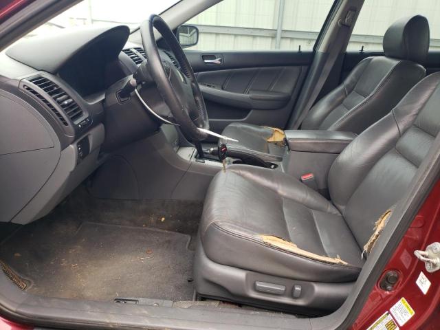 1HGCM56885A043306 - 2005 HONDA ACCORD EX RED photo 7