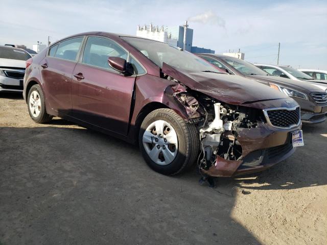 3KPFK4A78HE126150 - 2017 KIA FORTE LX BURGUNDY photo 4