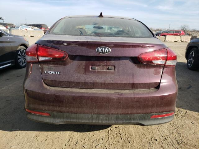 3KPFK4A78HE126150 - 2017 KIA FORTE LX BURGUNDY photo 6