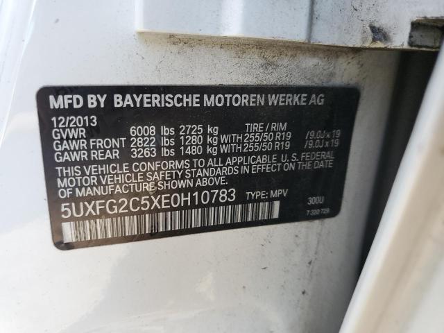 5UXFG2C5XE0H10783 - 2014 BMW X6 XDRIVE35I WHITE photo 13