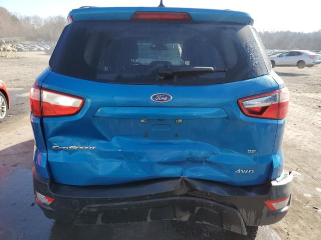 MAJ6S3GL1KC266124 - 2019 FORD ECOSPORT SE BLUE photo 6