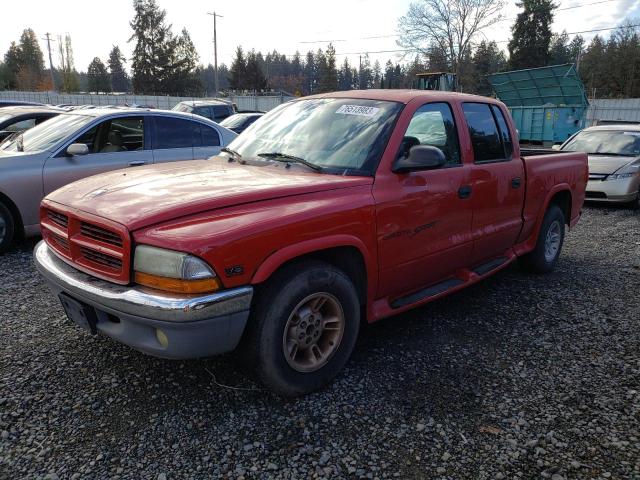 1B7GL2AN6YS718633 - 2000 DODGE DAKOTA QUAD RED photo 1