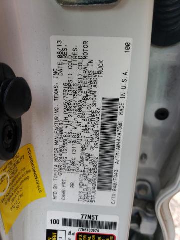 5TFJU4GN6DX050352 - 2013 TOYOTA TACOMA DOUBLE CAB PRERUNNER WHITE photo 12