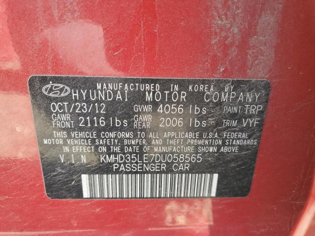 KMHD35LE7DU058565 - 2013 HYUNDAI ELANTRA GT RED photo 12