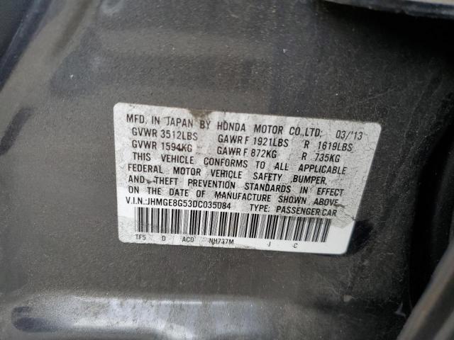 JHMGE8G53DC035084 - 2013 HONDA FIT SPORT GRAY photo 13