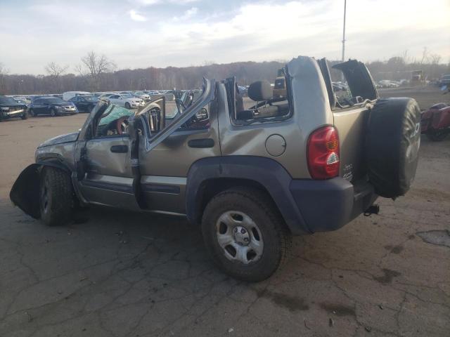 1J4GL48K33W693404 - 2003 JEEP LIBERTY SPORT BEIGE photo 2