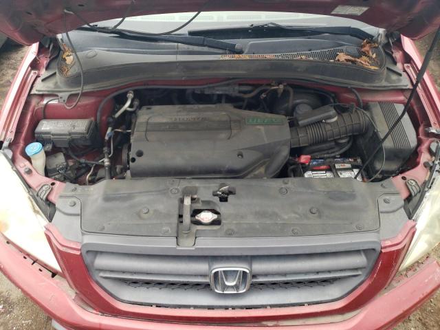 2HKYF18574H547332 - 2004 HONDA PILOT EXL RED photo 12