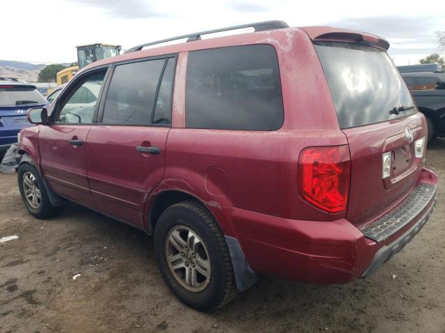 2HKYF18574H547332 - 2004 HONDA PILOT EXL RED photo 2