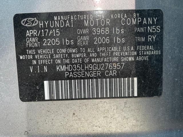 KMHD35LH9GU276957 - 2016 HYUNDAI ELANTRA GT SILVER photo 10