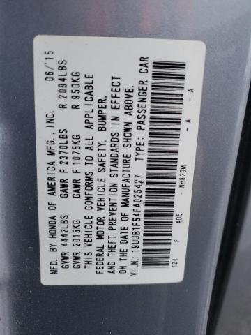 19UUB1F54FA025427 - 2015 ACURA TLX TECH ვერცხლისფერი ფოტო 12