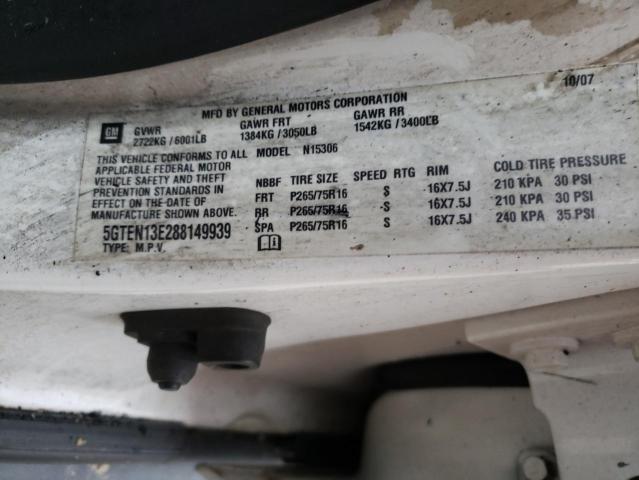 5GTEN13E288149939 - 2008 HUMMER H3 WHITE photo 13