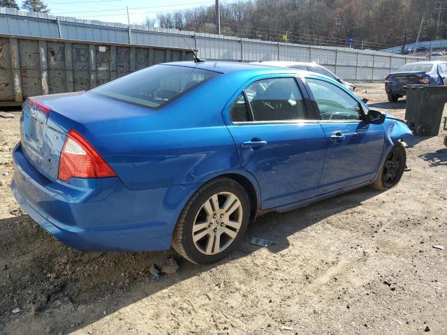 3FAHP0HA3BR188999 - 2011 FORD FUSION SE BLUE photo 3