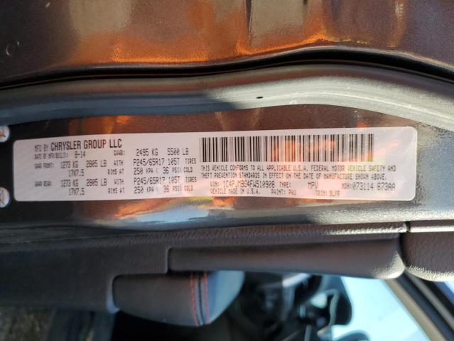 1C4PJMBS4FW510908 - 2015 JEEP CHEROKEE TRAILHAWK GRAY photo 13