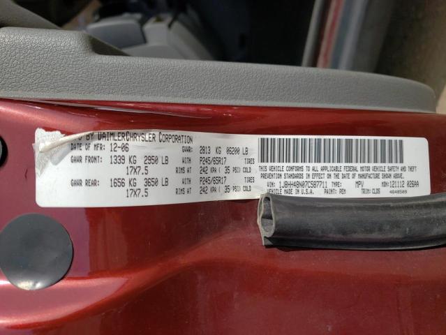 1J8HH48N07C587711 - 2007 JEEP COMMANDER 栗色 照片 13