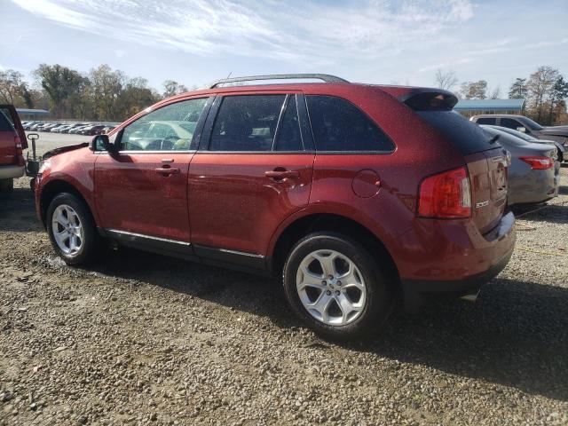 2FMDK3JC7EBB52283 - 2014 FORD EDGE SEL MAROON photo 2