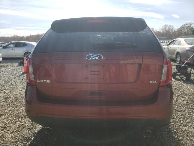 2FMDK3JC7EBB52283 - 2014 FORD EDGE SEL MAROON photo 6