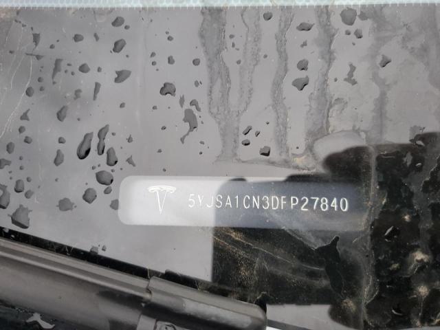 5YJSA1CN3DFP27840 - 2013 TESLA MODEL S შავი ფოტო 12