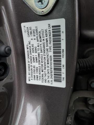 2HGFB2F81FH516029 - 2015 HONDA CIVIC EX CHARCOAL photo 13