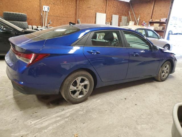 5NPLL4AG5MH011284 - 2021 HYUNDAI ELANTRA SE BLUE photo 3