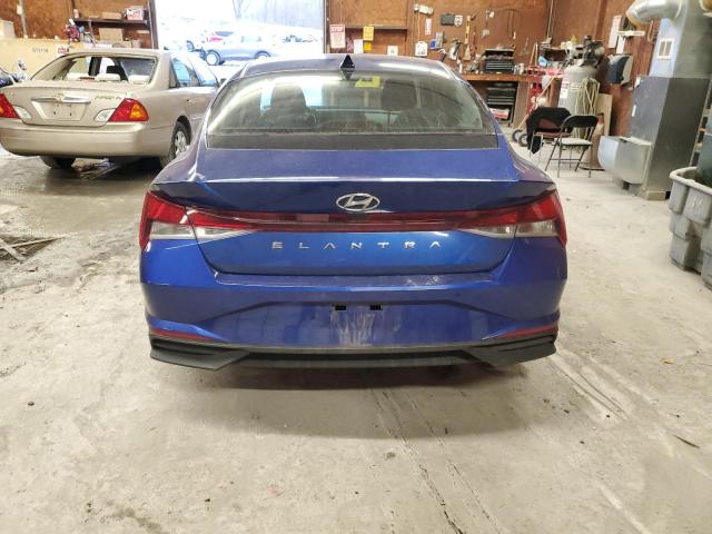 5NPLL4AG5MH011284 - 2021 HYUNDAI ELANTRA SE BLUE photo 6