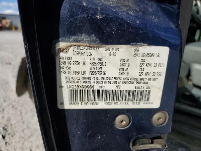 1J4GL38KX6W100801 - 2006 JEEP LIBERTY RENEGADE 蓝色 照片 14