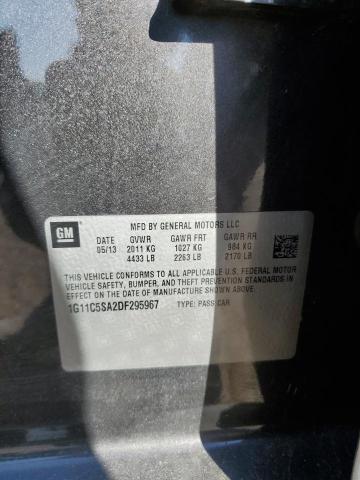 1G11C5SA2DF295967 - 2013 CHEVROLET MALIBU 1LT Сұр фото 13