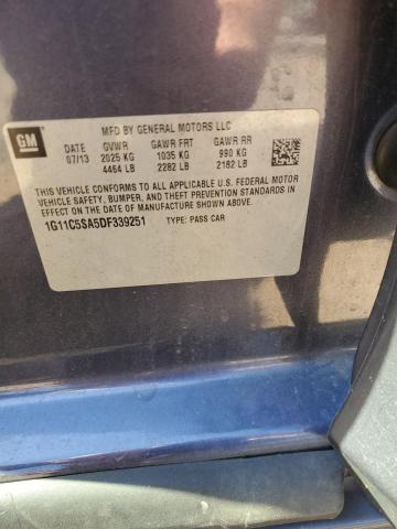 1G11C5SA5DF339251 - 2013 CHEVROLET MALIBU 1LT 蓝色 照片 13